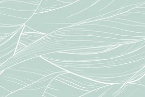 Самозалепващ тапет – Структура на листо в зелено
