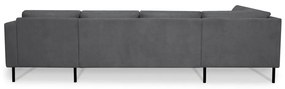 Тъмносив ъглов диван (ляв ъгъл/"U" форма) Hero – Scandic