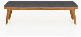 Дъбова пейка със сива седалка Retro - The Beds