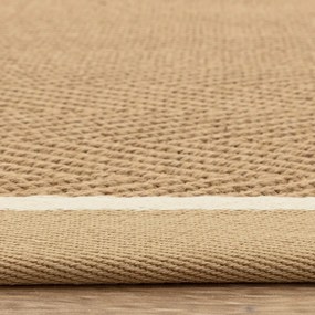 Двустранен ръчно изработен ютен килим в естествен цвят 240x340 cm Bordo Herringbone Linen – Asiatic Carpets