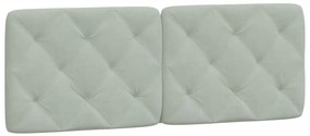 374720 vidaXL Мека табла за легло, светлосива, 120 см, кадифе