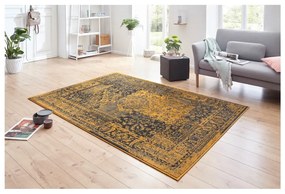 Жълт и сив килим Празник , 120 x 170 cm Plume - Hanse Home