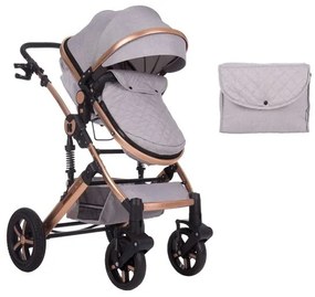 Бебешка количка 2в1 Darling KIKKABOO - Light Grey