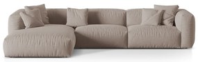 Бежов модулен ъглов диван (ляв ъгъл) Martina – Micadoni Home