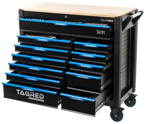 PERFORMANCE Jumbo XXL работен количка с 12 чекмеджета, 501 бр. TA191