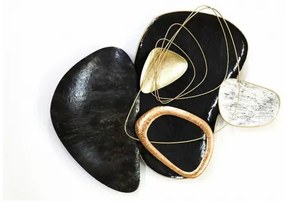 Декорация за стена DKD Home Decor Черен Златен Метал (99 x 10.2 x 86.4 cm)