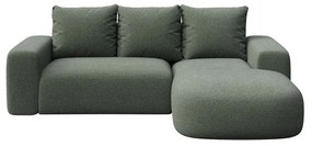 Зелен ъглов диван (десен ъгъл) Feiro - MESONICA