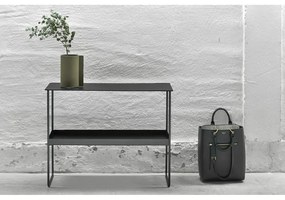 Черна метална конзолна маса 29x78 cm Bull – LIND DNA