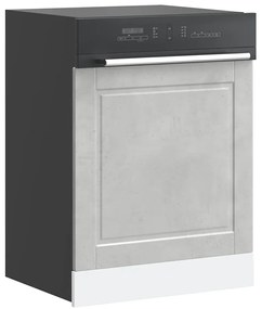 854141 vidaXL Панел за съдомиялна машина, Porto, бетонно сив, инженерно дърво