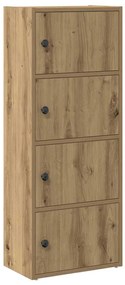 860381 vidaXL Библиотека, дъб артизан, 40x24x102 см, инженерно дърво