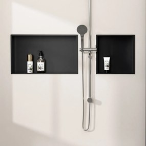 Вграден рафт за баня  30x30 matte black