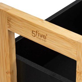 Етажерка на колела 5five Natureo, 3 нива - Черен