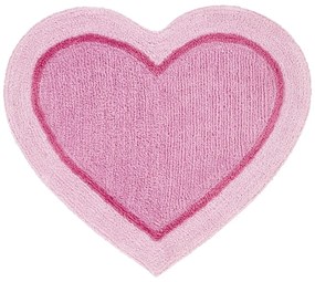 Розов детски килим във формата на сърце , 50 x 80 cm Heart - Catherine Lansfield
