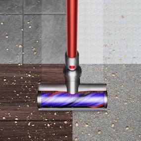 Вертикална прахосмукачка Dyson V11 Fluffу 476550-01 2в1, 185AW, 0.54 л, 125 000 об/мин, Автономия 60 мин, 3 режима, LCD, Никел/червен