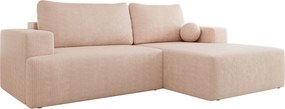 Ъглов Диван Миво-Розов Лосос-Десен