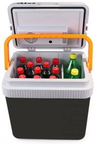Хладилна кутия Oliver Voltz OV51448A24, 24 литра, DC 12V/220-240V, Отопление 50C, Oхлаждане 13-18C, Сив/оранжев
