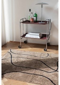 Кафяв памучен килим подходящ за пране 100x140 cm Shadow – Mette Ditmer Denmark