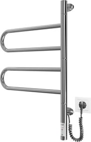 Електрически въртящ се сушилник за кърпи TRISTAR 75W/230V 62,5x44,5 см IP44 неръждаема стомана/лъскав хром