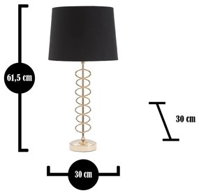 Черна настолна лампа X, ø 30 cm - Mauro Ferretti