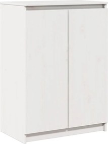 808109 vidaXL Сайдборд, бял, 60x36x84 см, борово дърво масив