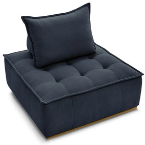 Тъмносиньо шенилово кресло Elisa – Bobochic Paris