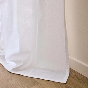Бяло перде със смес от памук 140x240 cm Duchesse – douceur d'intérieur