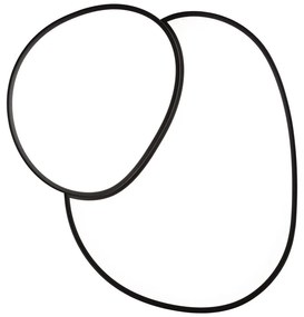 Черна LED светлина за таван 63,5x77 cm Rise - Trio