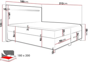 Тапицирано легло Enter-Ekrou-180 x 200