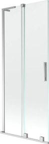 Mexen Velar L двукрилен плъзгащ се параван за вана 85 x 150 cm, прозрачен, хром - 896-085-003-01-01