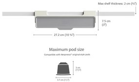 Сива стойка за капсули CupboardStore - Joseph Joseph