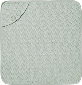 Детска хавлия с качулка от органичен памук в цвят мента 80x80 cm Dusty Green – Cam Cam Copenhagen