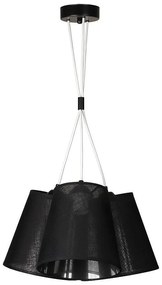 Пендел АРНО, черен, абажури Камелот Черен, 3xE27