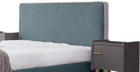 Тапицирано легло Ritz-Petrol-150 x 200-Ξύλα Ελάτου