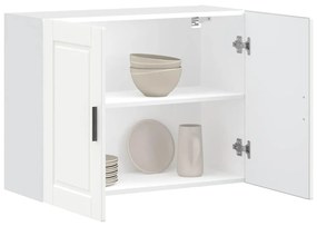 854067 vidaXL Кухненски стенен шкаф Porto, бял, инженерно дърво