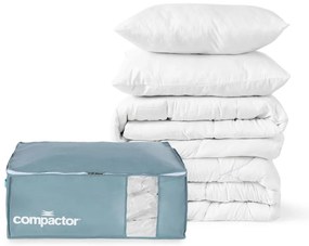 Вакуумна пластмасова кутия за съхранение на дрехи 65x45x27 cm Blue Edition – Compactor