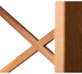 Стелаж от масивен дъб в естествен цвят 70x87 cm X-Shelf – Unique Furniture