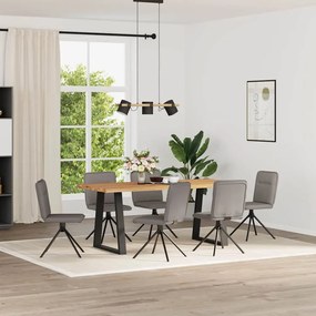 3315608 vidaXL Трапезни столове, 6 бр, таупе, плат