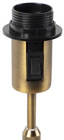 Настолна лампа бронзова с овален кадифен абажур зелен 35 см - Parte