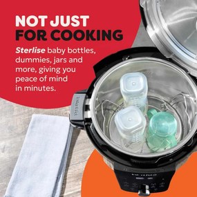 Мултикукър Instant Pot Plus 60 WiFi, 1000W, 5.7 л, 9 програми, WiFi управление, LCD дисплей, Неръждаема стомана, Черен