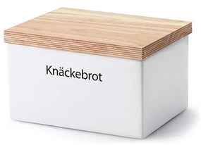 Continenta C3950 - Керамичен съд за храна с капак 17,5x13,5x11 см гумено дърво