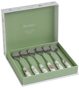 Комплект от 6 лъжици с керамична дръжка Nonna Rosa - Brandani