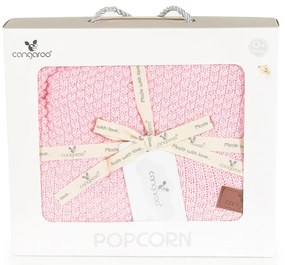 CANGAROO Плетено одеяло 80/110 см. POPCORN РОЗОВО