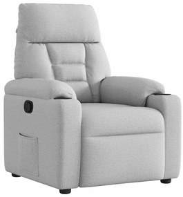 4015551 vidaXL Recliner Chair Cloud Grey Fabric