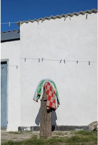 Оранжева/бежова кърпа от органичен памук от тери 50x90 cm Retro – Mette Ditmer Denmark