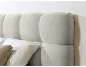 Светлосиво двойно тапицирано легло с включена подматрачна рамка 160x200 cm Kumo – Bobochic Paris