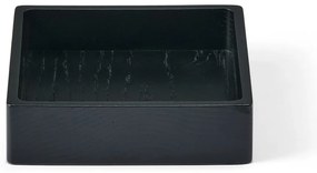 Черна декоративна дървена кутия за съхранение 11x11x3 cm Square S – LIND DNA