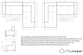 Тюркоаз разтегателен ъглов диван (ляв ъгъл) Dazzling Daisy – Miuform