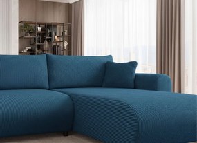 Ъглов диван Merkos I-Тъмно синьо