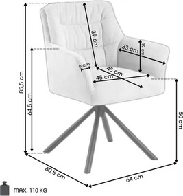 АРТҒУР Бежов (тъкан Caso 3) - МОДЕРЕН ВЪРТЯЩ СЕ ТАПИЦИРАН СТОЛ ЛОФТ ЗА ДНЕВНА/ ТРАПЕЗАРИЯ/ ОФИС