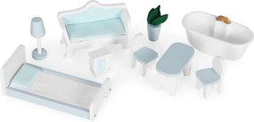 Дървена къща за кукли ALICE - 3 етажа + мебели